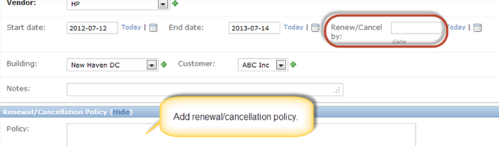 Improved Contract handling for better data center inventory management