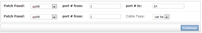 bulk operations for patch panel back connections