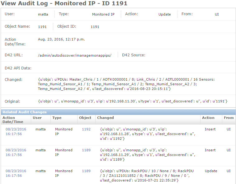 audit log