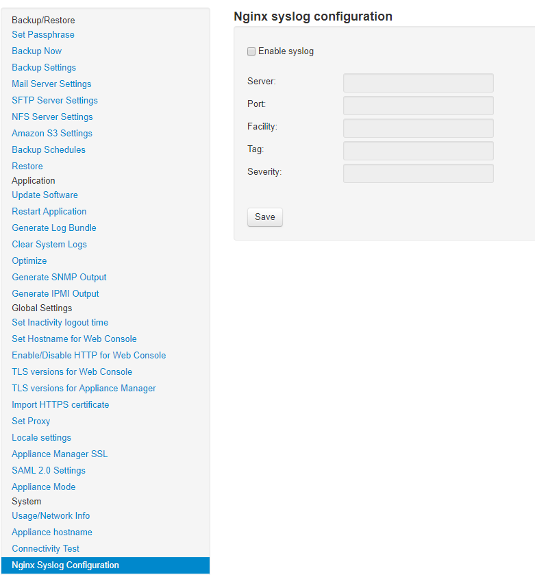 configure nginx syslog