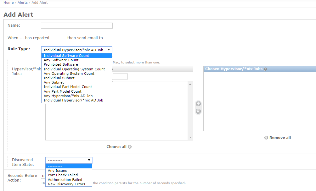 Add Discovery Quality Alert