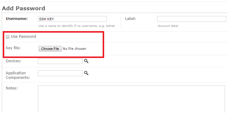 Add SSH key for autodiscovery auth