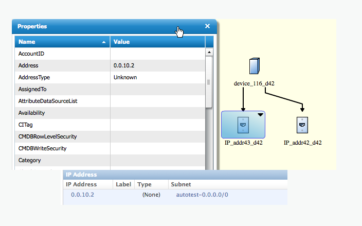 IP address confirmed between Device42 and BMC Atrium