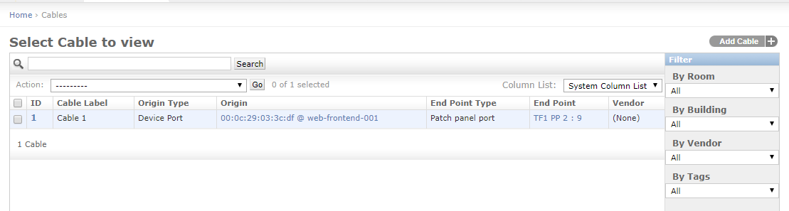 Select Cable to View