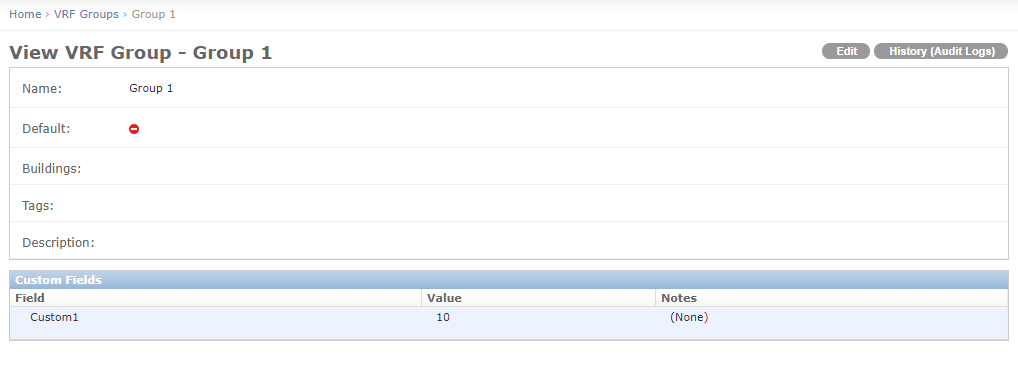 View VRF Group Discovery