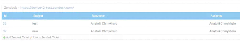 View ZenDesk Tickets from Device42 