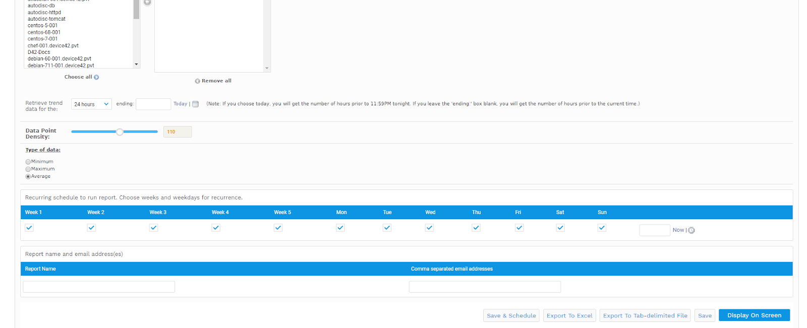 resource utilization reporting