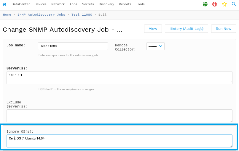 SNMP OS to ignore field