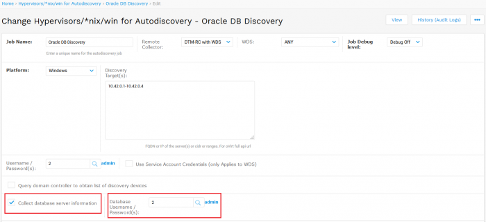 Oracle DB Discovery and Device42 License Alerts in v16.04.00