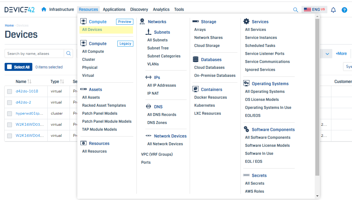 Resources Menu Changes, List Pages Column Selection, Updated Credential ...