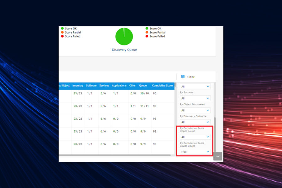 Service Command Argument Matching for App Component Templates, New Discovery Score List Filters and more in Main Appliance v17.08.01 Release