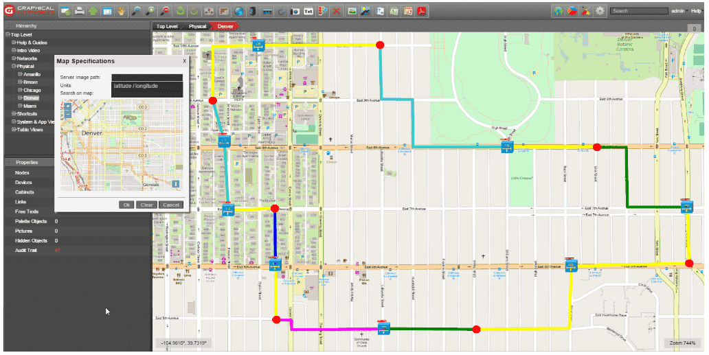 If you require a GIS-compatible tool that has some DCIM capabilities, netTerrain might be a good choice...