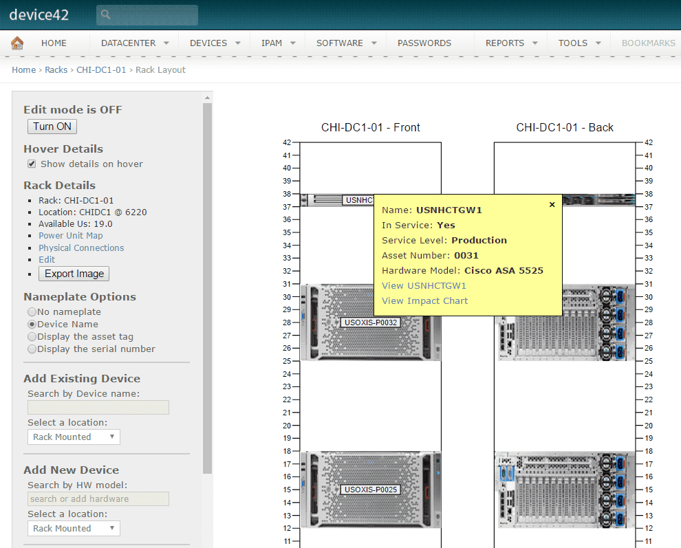 If you require a GIS-compatible tool that has some DCIM capabilities, netTerrain might be a good choice...