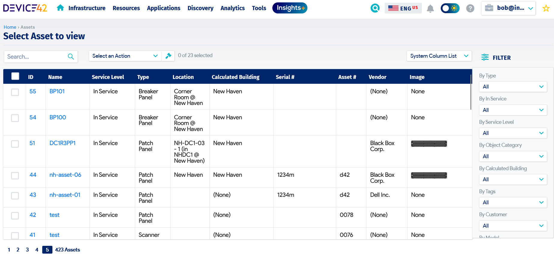 Automated asset register