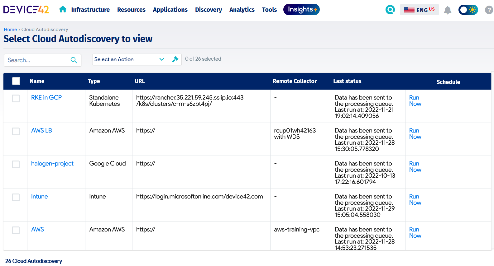 Device42 Cloud Autodiscovery module 