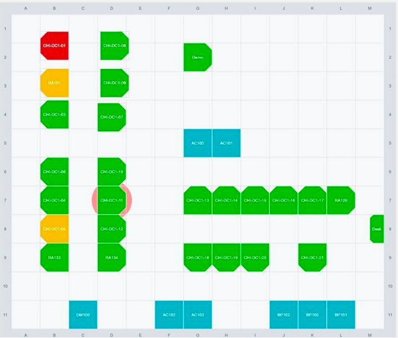 Data center room layout (Source: Device42)