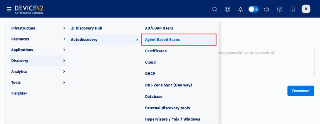  Device42 offers both agentless and agent-based discovery